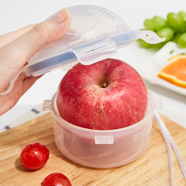 Liten frukt- och grönsaksförvaringsbehållare, mikrovågsugnssäker plastbehållare för förvaring av lök med lock för lök, tomat, citron, äpple (ZYH)