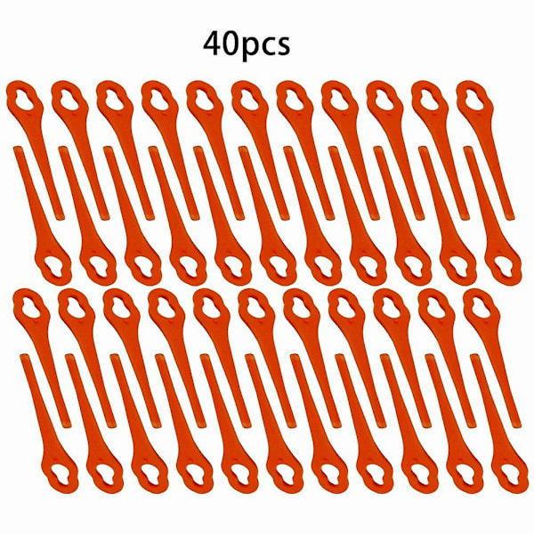 För Vonhaus 20v Max Lithium-jon G-serie Plastgrästrimmerblad 40-pack För Sladdlös Grästrimmerbladsskärare (ZYHL)