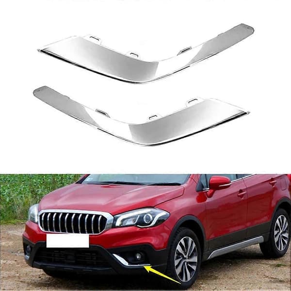 Bil Front Tåkelys Lampe Krom Trim Deksel Pynt for Suzuki SX4 S-Cross Facelift SX4 Crossover 2016-2021
