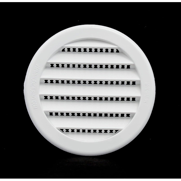 3\" Rund Plast Lamell Soffit Luftventil Reptil Gallerlock (16, Vit)  (ZYH)
