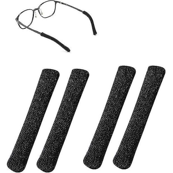 Stickade glasögonbågar, halkfria elastiska öronkuddar för glasögon (DPD) Black