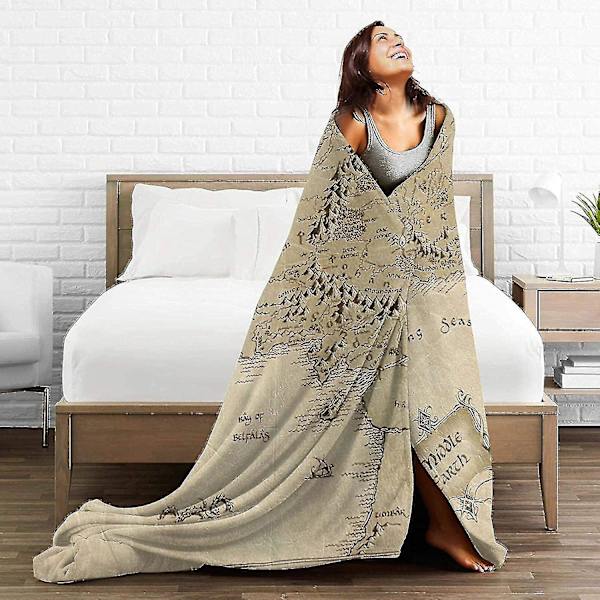 Middle Earth Map Lord Of The Rings Ultra-soft Micro Fleece Blanket Forcouch Fur Plush Throw Blankets  (ZYH)