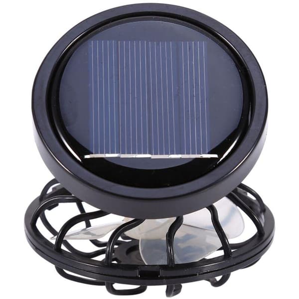 Bærbar Mini Solar Clip Ventilator - Øjeblikkelig Aircondition til Rejser, Camping og Vandreture - Sort