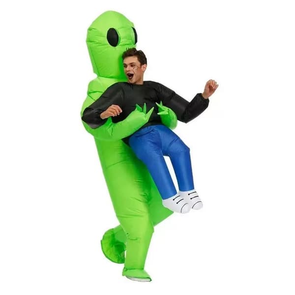 Oppblåsbar Alien-drakt for Halloween Cosplay V. barn