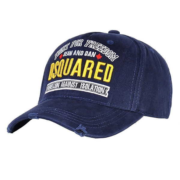 Man Sports Cap Baseball Cap Broderi Andningsbar Bomull Snapback Hat Fyra Säsonger D2 Utomhus  (ZYH) Blue