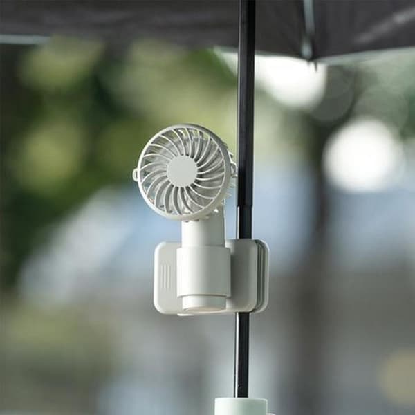 Multifunktionel clip-on ventilator. Hurtig afkøling. Mini bærbar ventilator. Tre hastigheder. Justerbar luftstrøm - hvid.