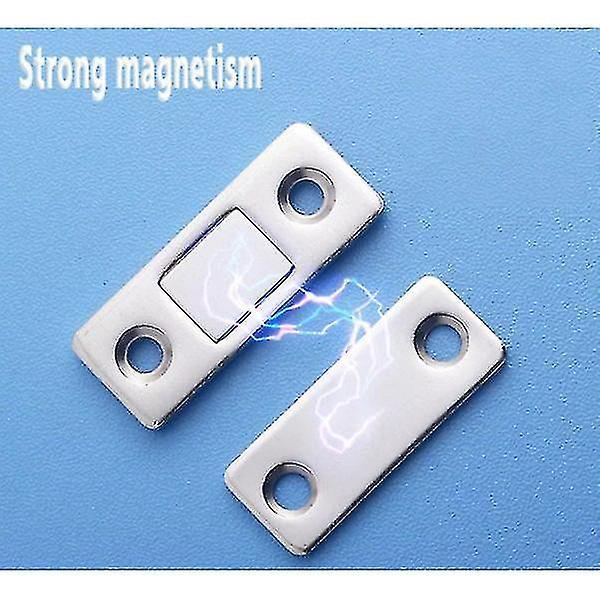 Magnetisk lås / Osynliga magnetiska dörrlås 2 set rostfritt stål  (ZYH)