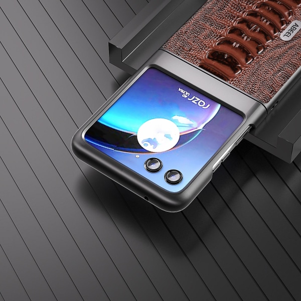 Abeel Weilai-serie mobilfodral för Motorola Razr 40 Ultra (DPD) Coffee