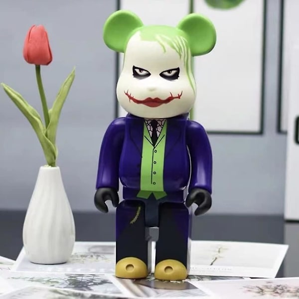 Bearbricks, 28cm Violent Bear Bricks Bear 400 % clownstatypresent Handgjorda samlingsdekorationer (DPD)