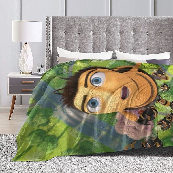 The Bee Movie Ultra-mjuk mikrofleecefilt Heminredning Lättvikt för bäddsoffa -P551 (ZYH) 60x50in 150x125cm