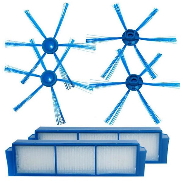 Hepa Filter 6- sidoborste för Fc8007 Fc8792 Fc8794 Fc8796 Robotdammsugare Ersättningsreserv Pa (ZYH) blue