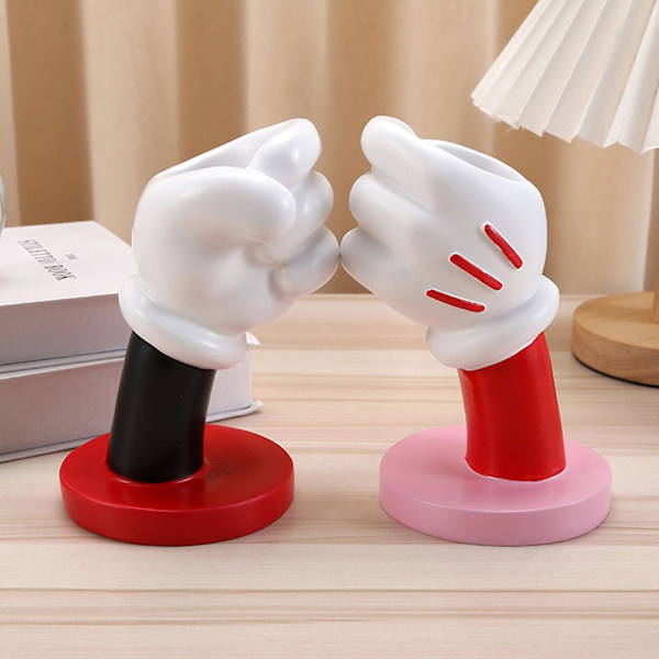 Disney Musse Modern Blomvas Dekor Prydnad Tecknad Harts Hem Blom Konst Dekor, 100% Ny (DPD) Red