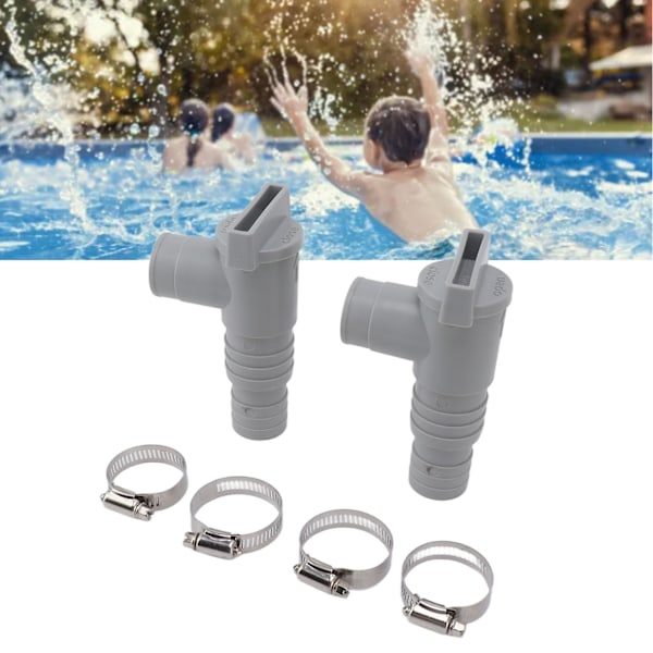Intex Bestway Poolsun Underhålls-/Stoppventil för pooler med 32 mm slanganslutningar (ZYH)