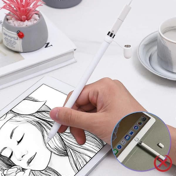 Magnetisk erstatningshette og laderadapter for Apple Pencil 1. generasjon