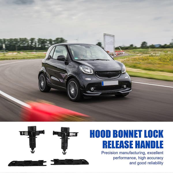 1 Sett Bil Fronthette Lukkehåndtaksett for Smart for Fortwo 451 2013-2014