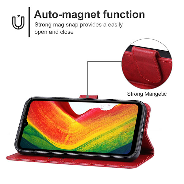 För Ulefone Power Armor 19 Läder Telefonfodral  (ZYH) Red
