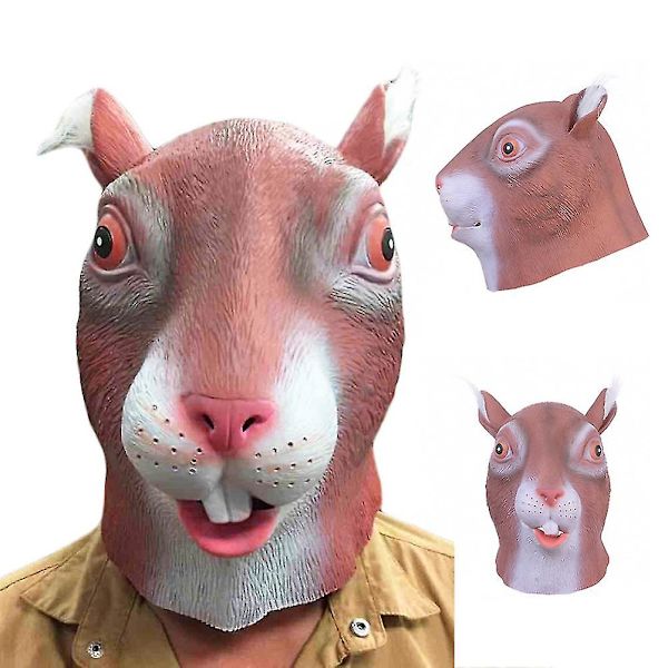 Miman Latex Squirrel Mask For Halloween Party Costume  (DPD)