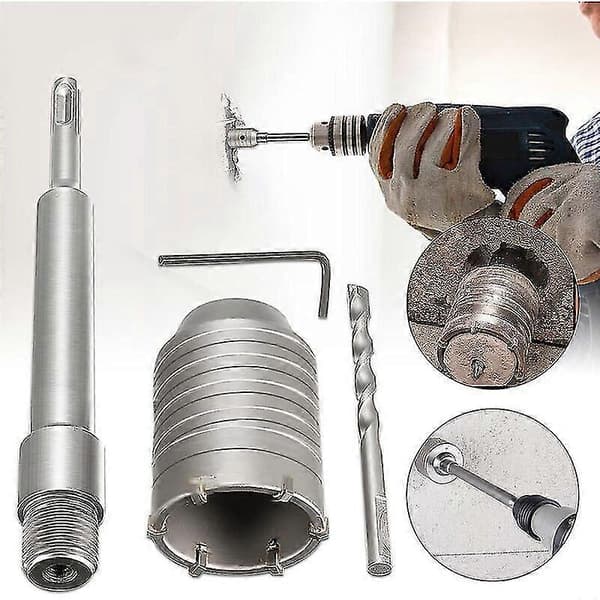 SDS Plus skaft beton cement sten 50 mm væghulsav borebit 200 mm skaft ny