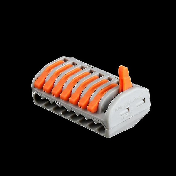 10 st elektriska kontaktdon, 222-418 elektriska anslutningar, anslutningsterminaler med 8 kontrollspakar (ZYH)