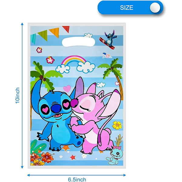 30 st partypresentpåsar för Lilo & Stitch, Stitch födelsedagsfestdekorationer, Stitch festgodispåse (ZYH)