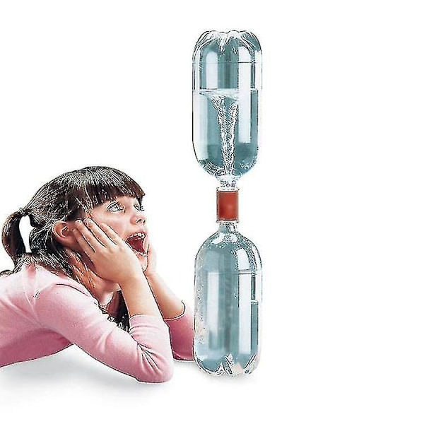 2024 Novelty Tornado Vortex Bottle Water Connector Science Cyclone Tube Experiment (ZYH) Red