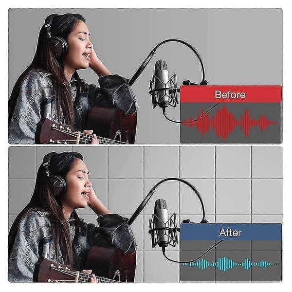 Selvklebende akustikkpaneler 12-pakning, 30 x 30 x 0,9 cm lydtett polstring, lydabsorberende panelutgave Ab