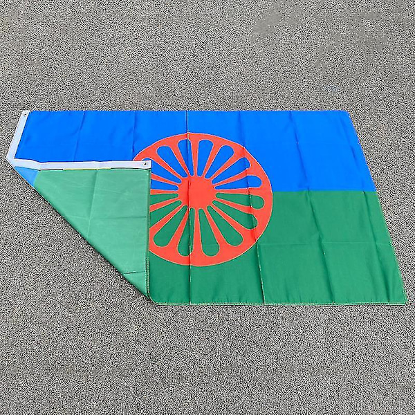 Aerxemrbrae Custom Flag - 90*150cm (3x5ft) Rom Gypsy Flag Of The Romani People - Banner (ZYH) 60  by  90cm