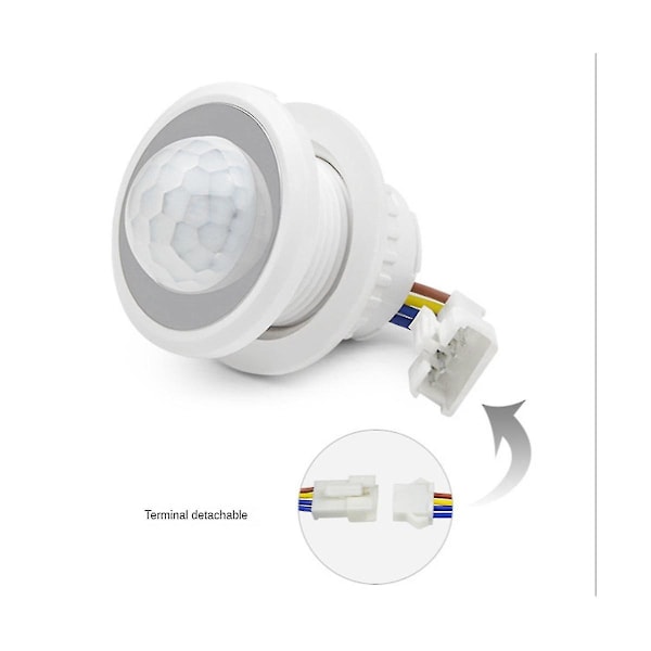 2st Rörelsesensor Ljusbrytare 110-220v Pir Sensor Smart Detektion Tidsfördröjning Justerbar Infraröd (ZYH)