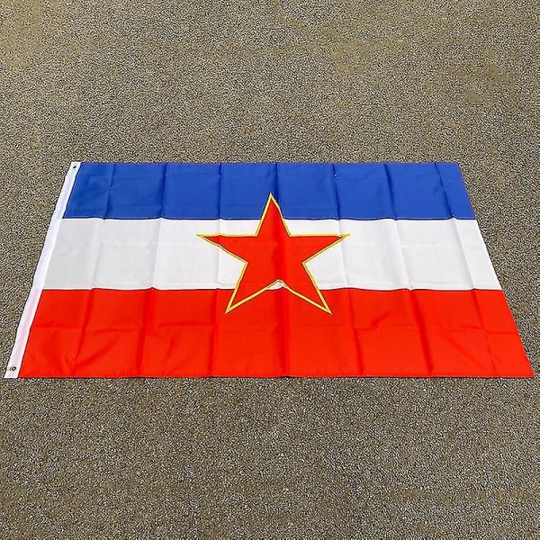 Aerlxemrbrae Flag 90*150cm Jugoslaviens nationella flagga Polyester Jugoslavien Banner For Celebration (ZYH)