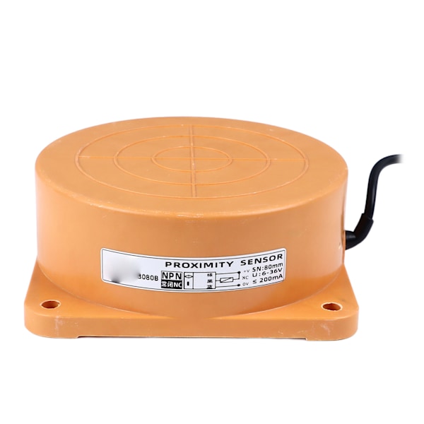 Induktiv närhetssensor 80 mm räckvidd NPN-utgång 3-tråds NC-sensor 6-36 V DC (ZYH)