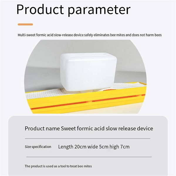 Formiatsyrabehandling av Varroa-kvalster Slow-Release Device Beehive Mite Treatment Tools Biodling Utrustning  (ZYH) As Shown