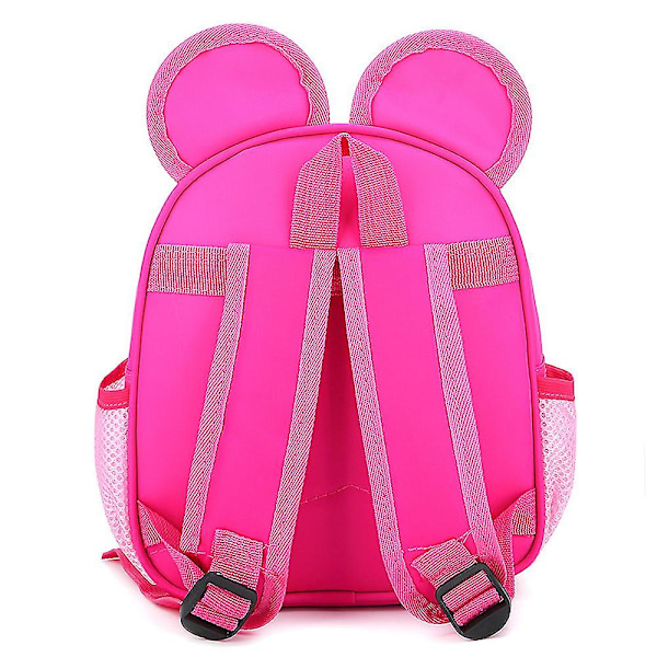 Disney Minnie Mouse 3d Ryggsäck För Barn Toddler Pojkar Flickor Söt tecknad ryggsäck Rese Skolväska Dagis Bokväska Ryggsäckspresenter (DPD) Rose Red