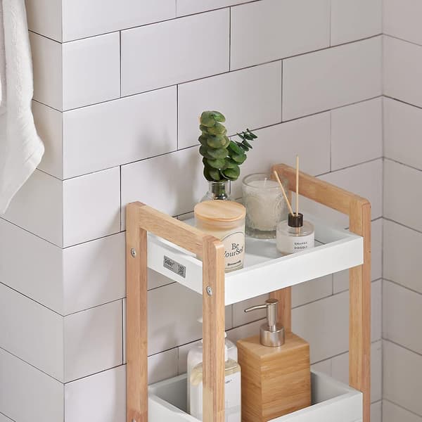 SoBuy 3-lags Badeværelseshylde Organizer, FRG226-WN