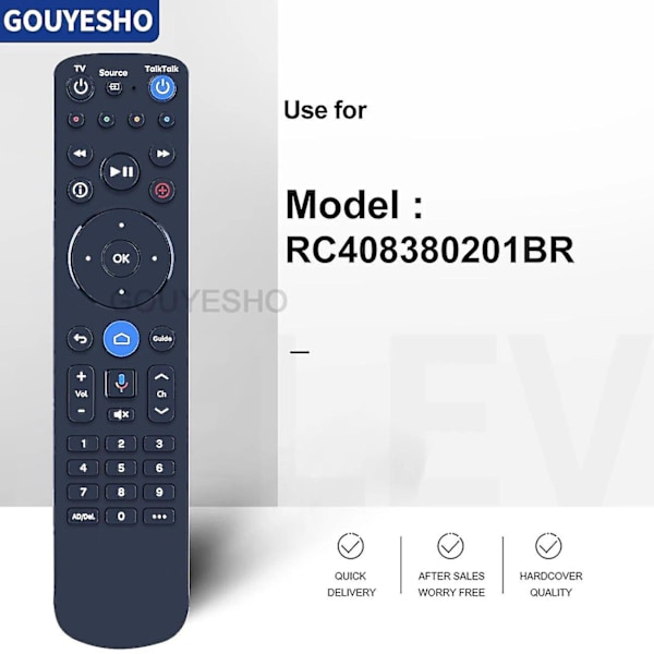 Ny Rc4083802/01br Fjärrkontroll för Talk Talk Tv Hub | Smart TV Box | Android TV Box (ZYH)