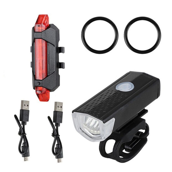 USB Led Fahrradlicht Beleuchtung Set 700 Lux Super Scheinwerfer Heller Rcklicht (ZYH)