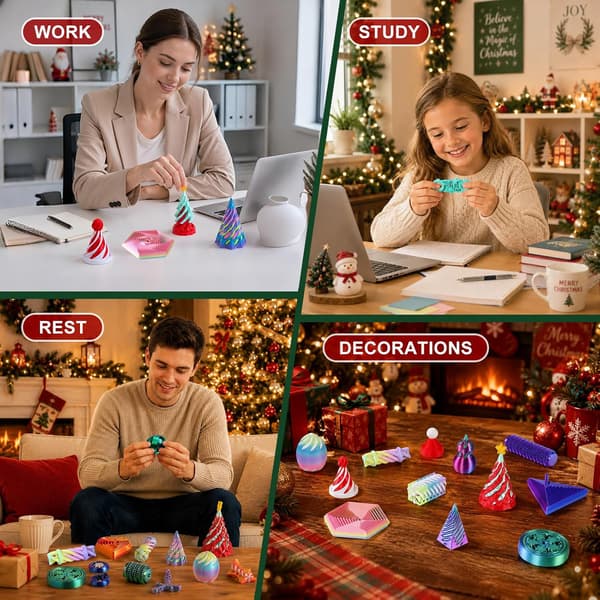 Adventskalender 2026 Jul 24 dagar nedräkning Mini 3D-printad fidgetleksak