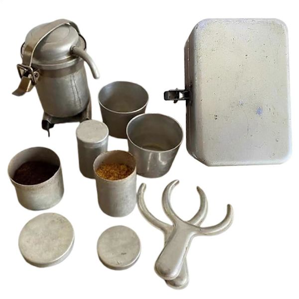 Kaffekit för camping, vintage espressomaskin för resor och utomhuscamping