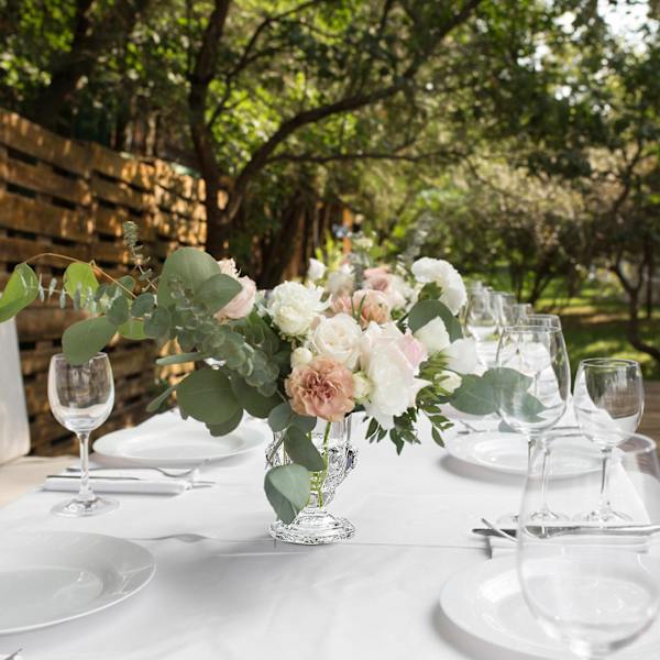 Serene Spaces Living Dekorativ Stor Glasurna, Centerpiece Vas för Bröllop, Event  (DPD)  (ZYHL) Transparent S
