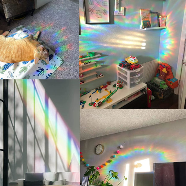 8 st Rainbow Window Stickers 3d dekorativa fönsterfilm Molnform Anti-kollision Window Stickers (ZYH)
