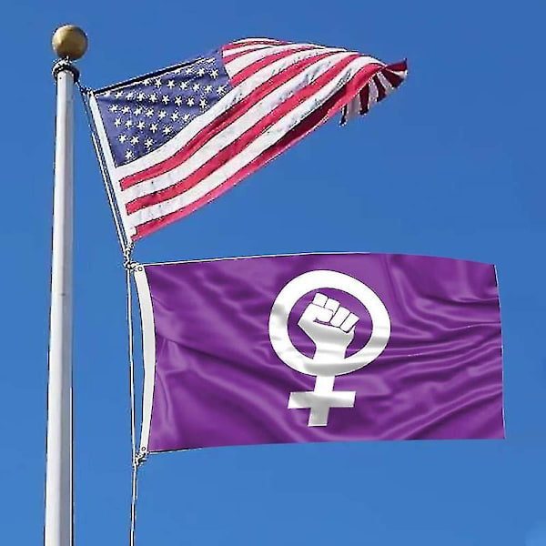 Feministisk flagga Premium utskriftsprocess med kvinnlig skylt bleknar motståndskraftig Hållbar Add Atmosphere Banner För Party Qinhai (ZYH)
