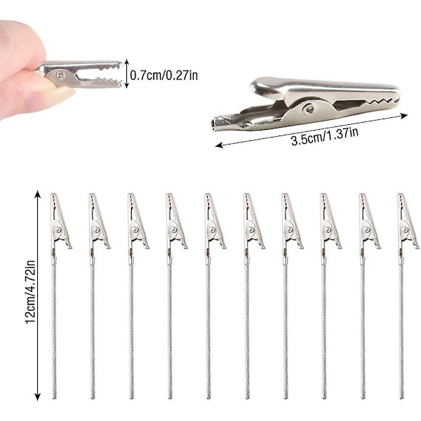Alligator Clip Foto, 50 st Metalltråd Alligator Clip, Wire Clip Card Hållare Note Photo Memo Clips for Photo Card Note Paper Clip Diy (ZYH)