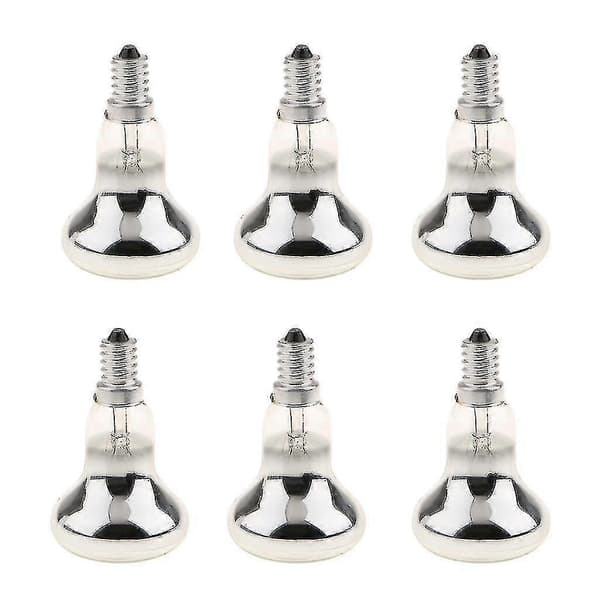 6 stk. R50 Ses E14 60W Spotlight Pære Reflektor Spotlys Lyspære Til Udendørs Indendørs Belysning