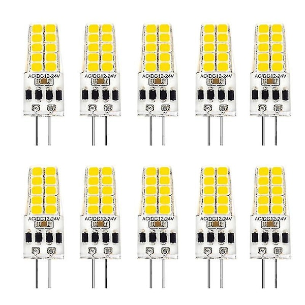 10st G4 Led Lampa Ac/dc12v-24v 3w Led G4 Light 20led 360 Beam Angle Light 2835smd Byt ut 30w Halog yu (ZYH)