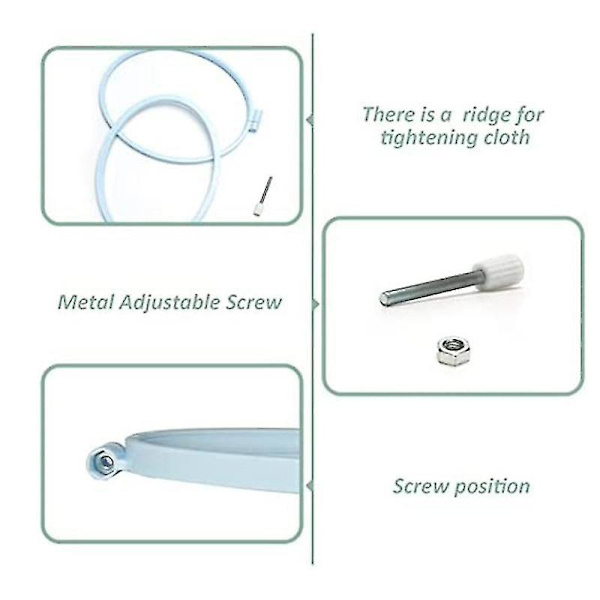 4 stycken 4 storlekar ovala broderiram, abs plast bågar broderiram för sömnad, diy brodera  (ZYH)