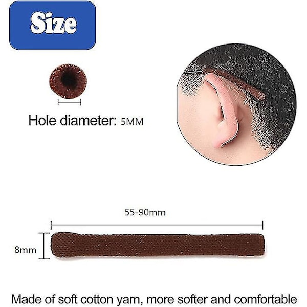 Stickade glasögonbågar, halkfria elastiska öronkuddar för glasögon (DPD) Grey