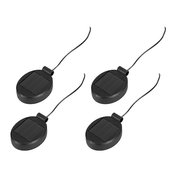 4-pack Solar LED-ljusbyte Toppdelpanel, Solpanel Lanternlock Glödlampa Tillbehör Batterilåda (ZYH) Photo Color