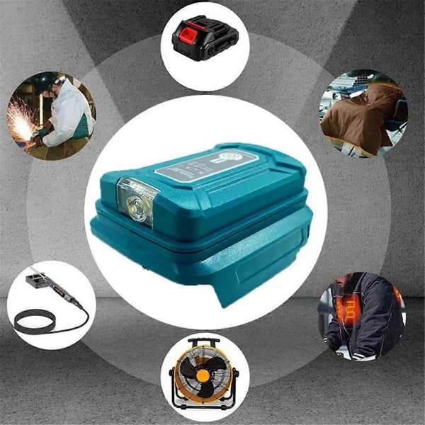 Til Makita 18V med USB-batteriadapter Hurtig Opladning
