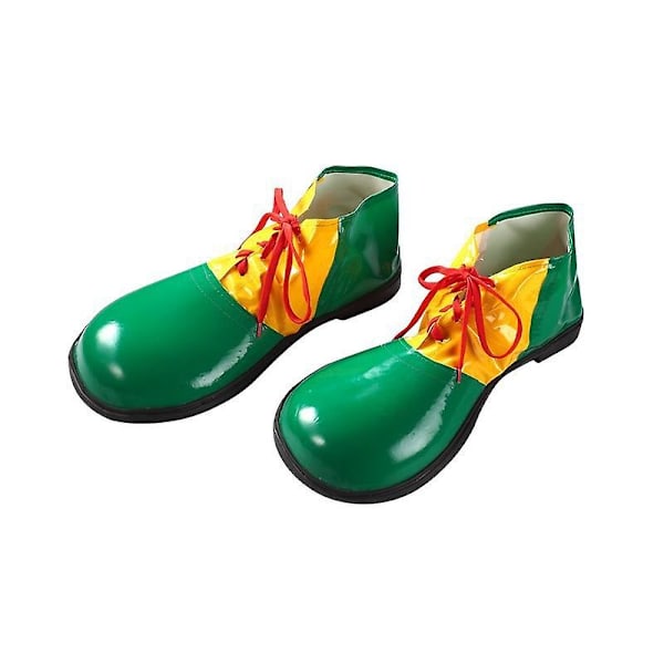 Clown-skor för vuxna, flerfärgade, en storlek, gröna (ZYH)