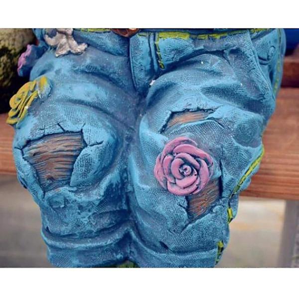 Denim Kläder Byxor Resin Blomkrukor Creative Jeans Planter Garden,b_gift Of G (ZYH)