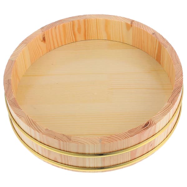 Trä Sushi Ris Blandningskar Japansk Stil Professionella Kockar 26.50X26.50X7.00CM Köksförvaring 1Set
